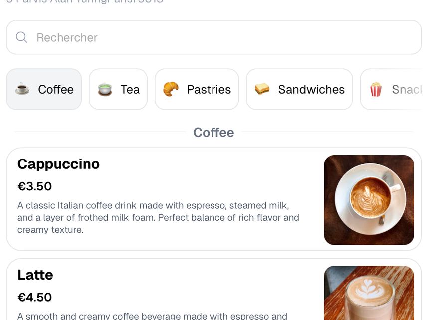 Online Restaurant Menu Design